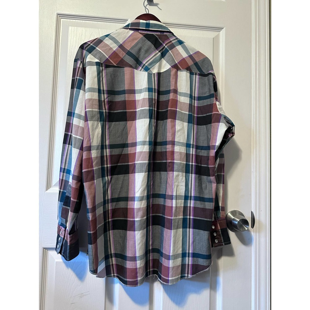 💚Wrangler iMens xl  western Perl snap